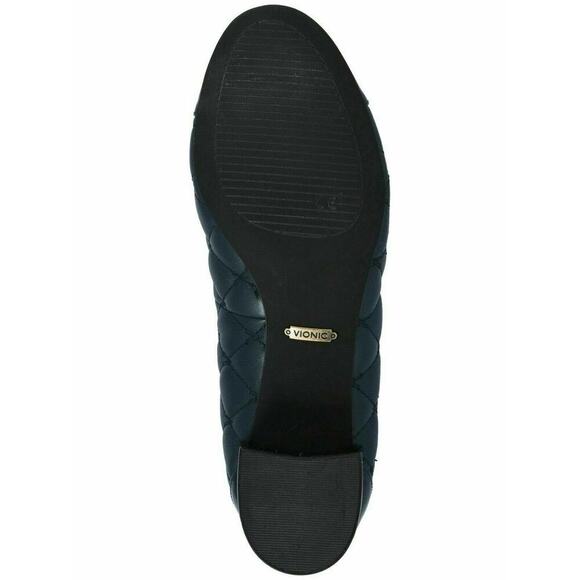 Vionic Ruby Olympia Quilted Block Pump Leather Heel Size 8 Elegant Formal Office - Picture 8 of 10